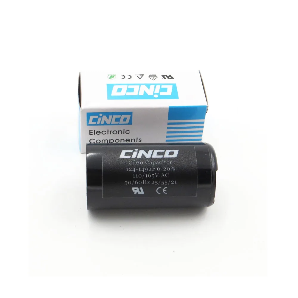 CD60 двигатель старт конденсаторы запуск 124 149 мкФ 110V 125V 165V mfd uF mf компрессор HVAC