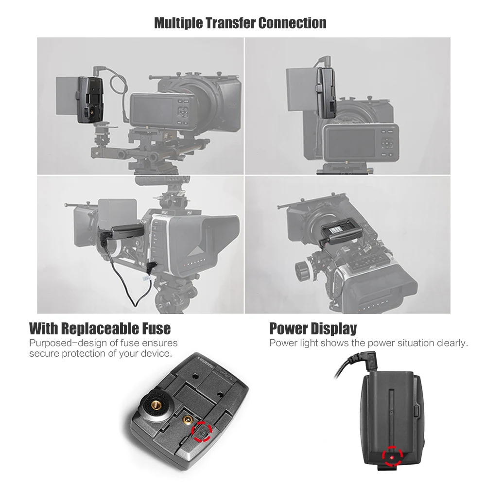 Батарея адаптер ручка с пластинчатым основанием для BMPC BMCC BMPCC для sony NP-F970 F750 F550 Батарея с кабели постоянного тока