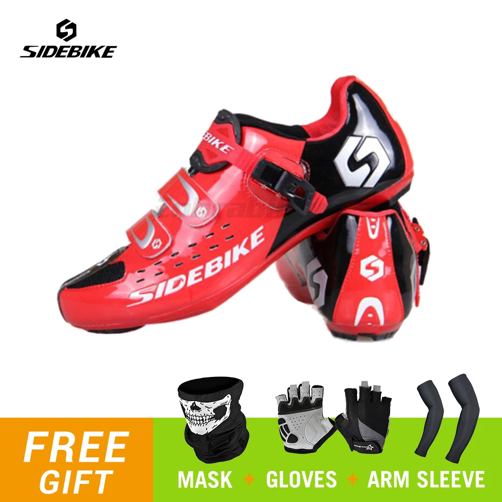 SD 001 Road Red SIDEBIKE/Обувь для велоспорта; обувь для горного велосипеда; Мужская обувь для велосипедного спорта на открытом воздухе; обувь для горного велосипеда; самоблокирующиеся кроссовки для триатлона - Цвет: SD 001 Road Red