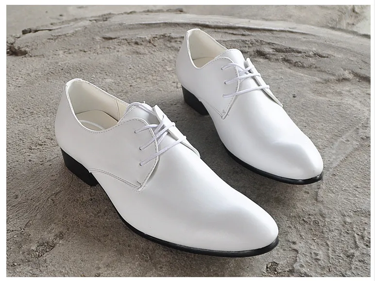

Summer Men Fashion Genuine Leather Casual Business Dress Shoes Men England Style Youth Pointed Toes Increase Wedding Shoes