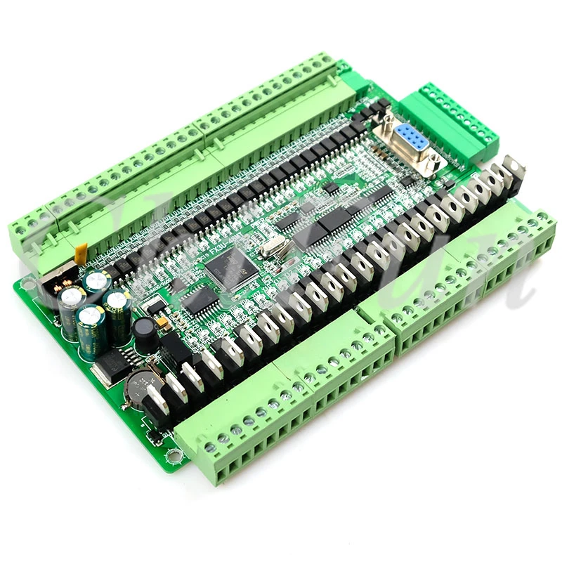 ПЛК промышленная плата управления FX1N FX2N FX3U-48MT/40MT 6AD 2DA 24 вход 24 транзисторный выход RTC с RS485 и может расширения
