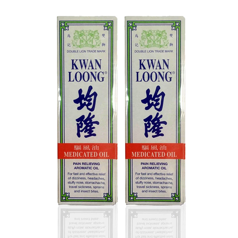 2 бутылки Kwan Loong обезболивающее ароматическое масло лекарственные добавки