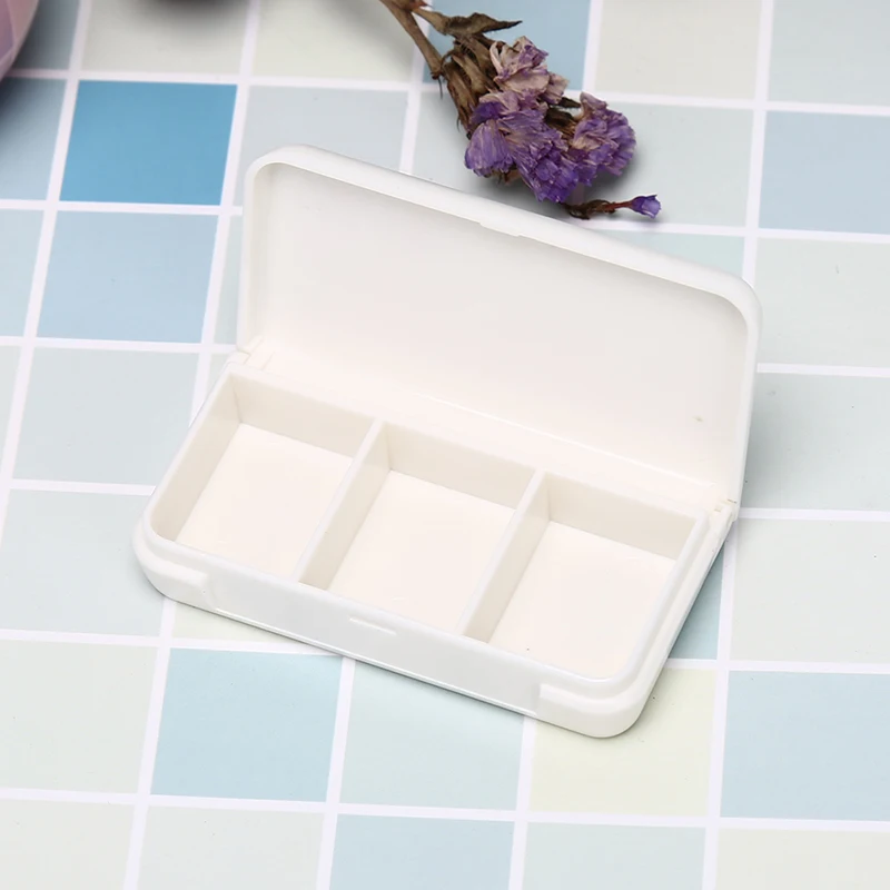 Three grid Compartment Travel Pill Box Organizer Tablet Medicine Storage Dispenser Holder Health Care Tool Literary Fresh | Красота и