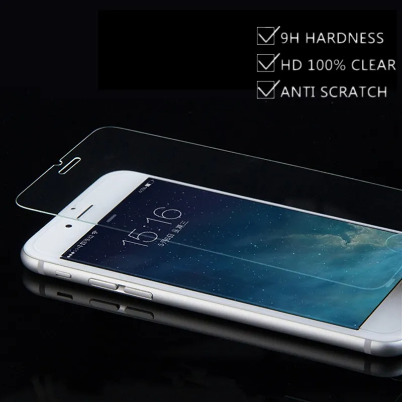 Pelicula de vidro для iPhone X 9H закаленное стекло 6 6S Plus 5S 5 SE 5C 4 4S 7 8 Защитная пленка