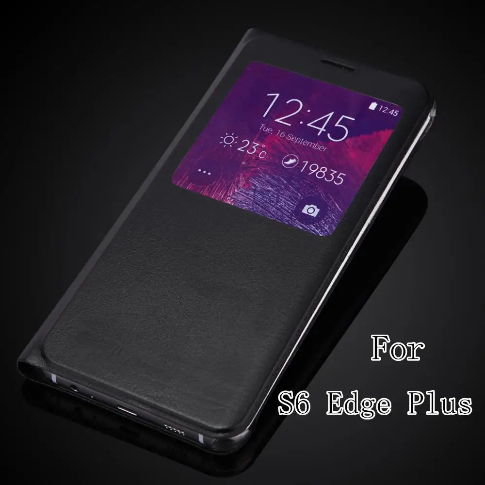 Роскошный Ультратонкий флип-чехол из искусственной кожи для Samsung Galaxy S6 Edge Plus 5 7