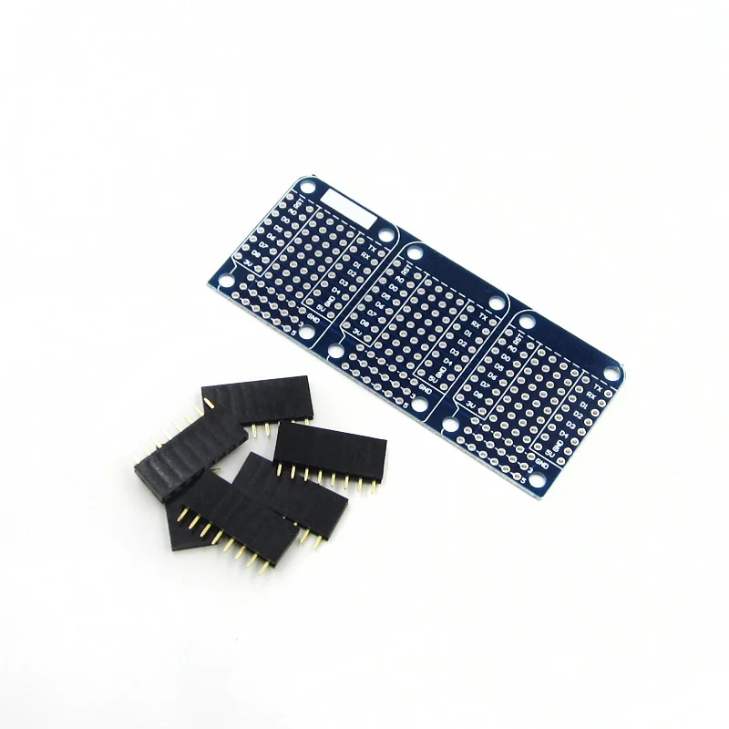 10pcs For WeMos D1 mini ProtoBoard Shield Triple perf board Compatible | Электронные компоненты и принадлежности