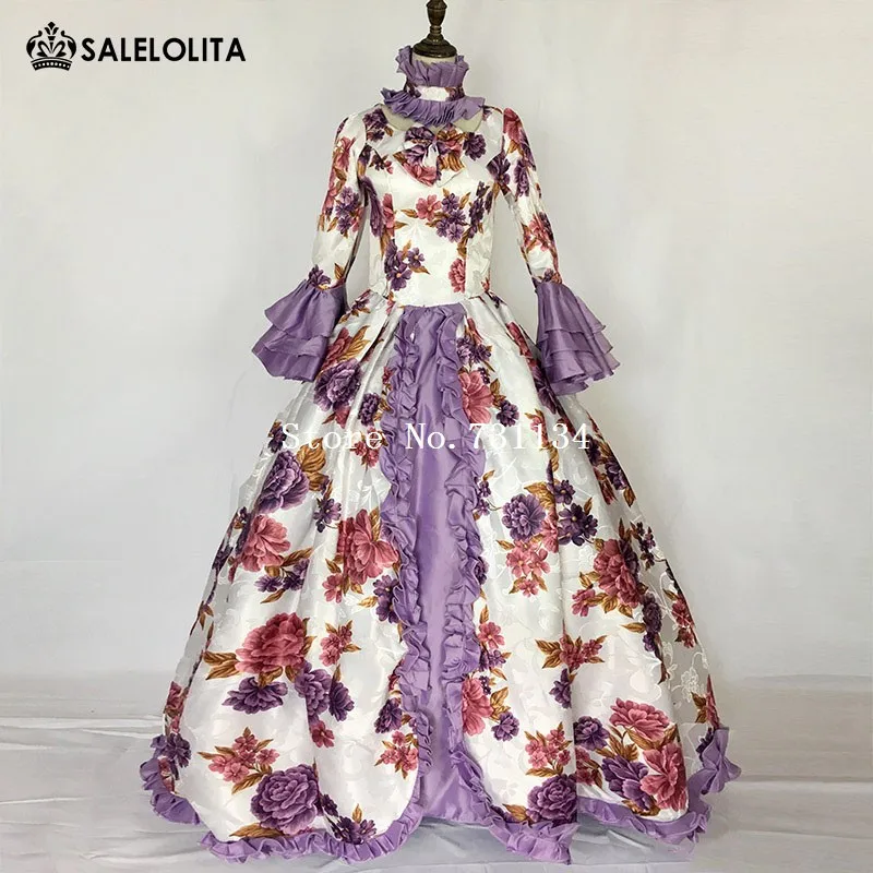 Фото Маскарадное платье Marie Antoinette Платье 18-го века из жаккардовой ткани Carnivale Женская Маскарадное платье Marie Antoinette Платье 18-го века из жаккардовой ткани Carnivale Женская