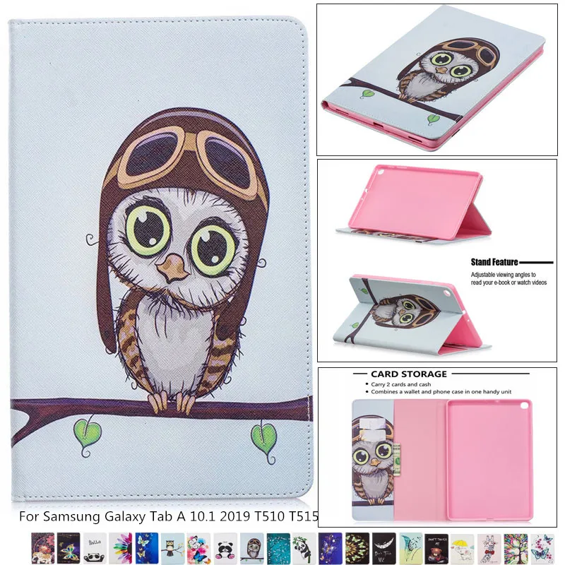 

Cartoons soft Case For Samsung T510 T710 T560 T550 T580 T280 T380 T720 T290 P610 T870 Cover Tablet Fashion painted Stand Shell