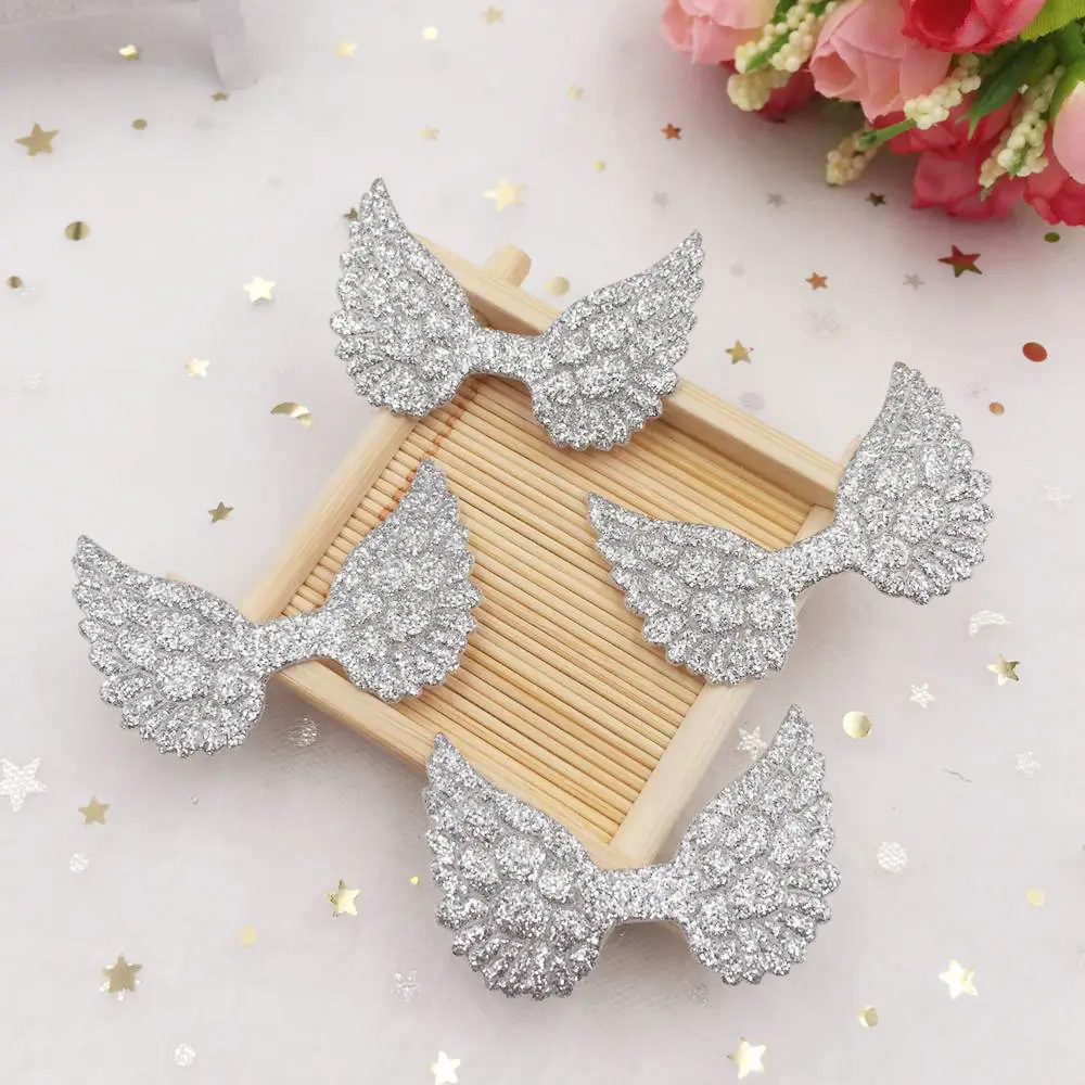 20 шт. микс Блестящие Блестки кожа ткань ангел апид аппликация в виде крыла патчи