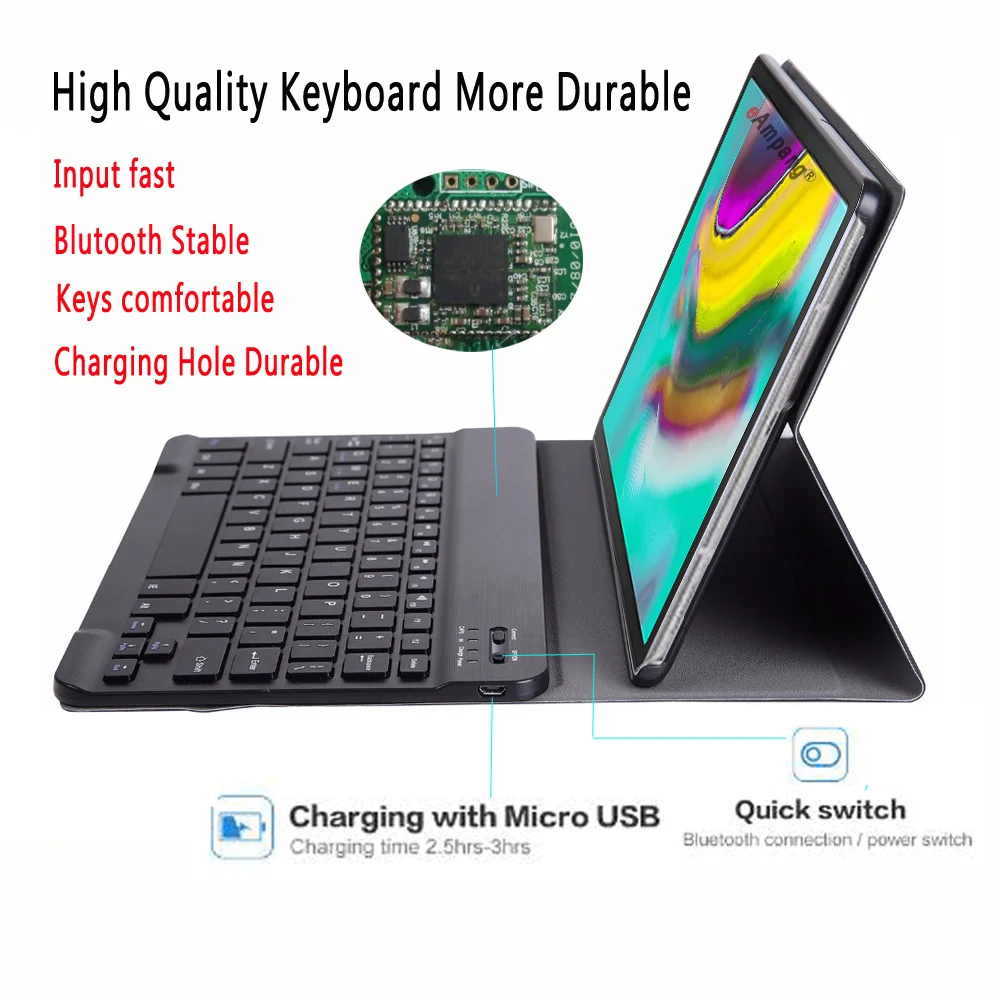 Чехол для клавиатуры Samsung Galaxy Tab S5e 10 5 2019 SM-T720 SM-T725 T720 T725 чехол + подарок | Компьютеры
