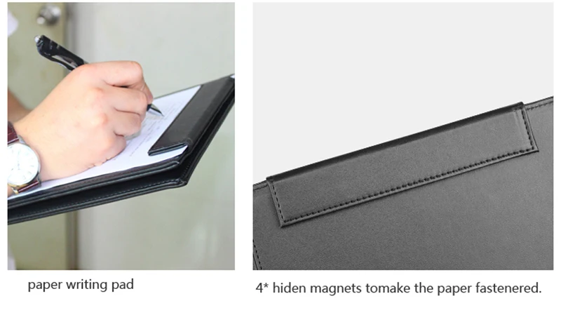 Кожаная папка для портфолио/А4 Размер блокнот письма буфер обмена файлов
