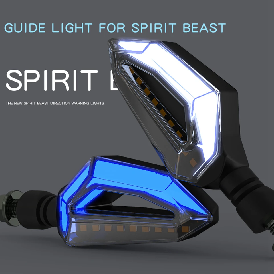 

Универсальный светодиодный указатель поворота для мотоцикла Spirit Beast-L10, дневное и ночное время, ходовые огни для мотоцикла, передний/задний ...