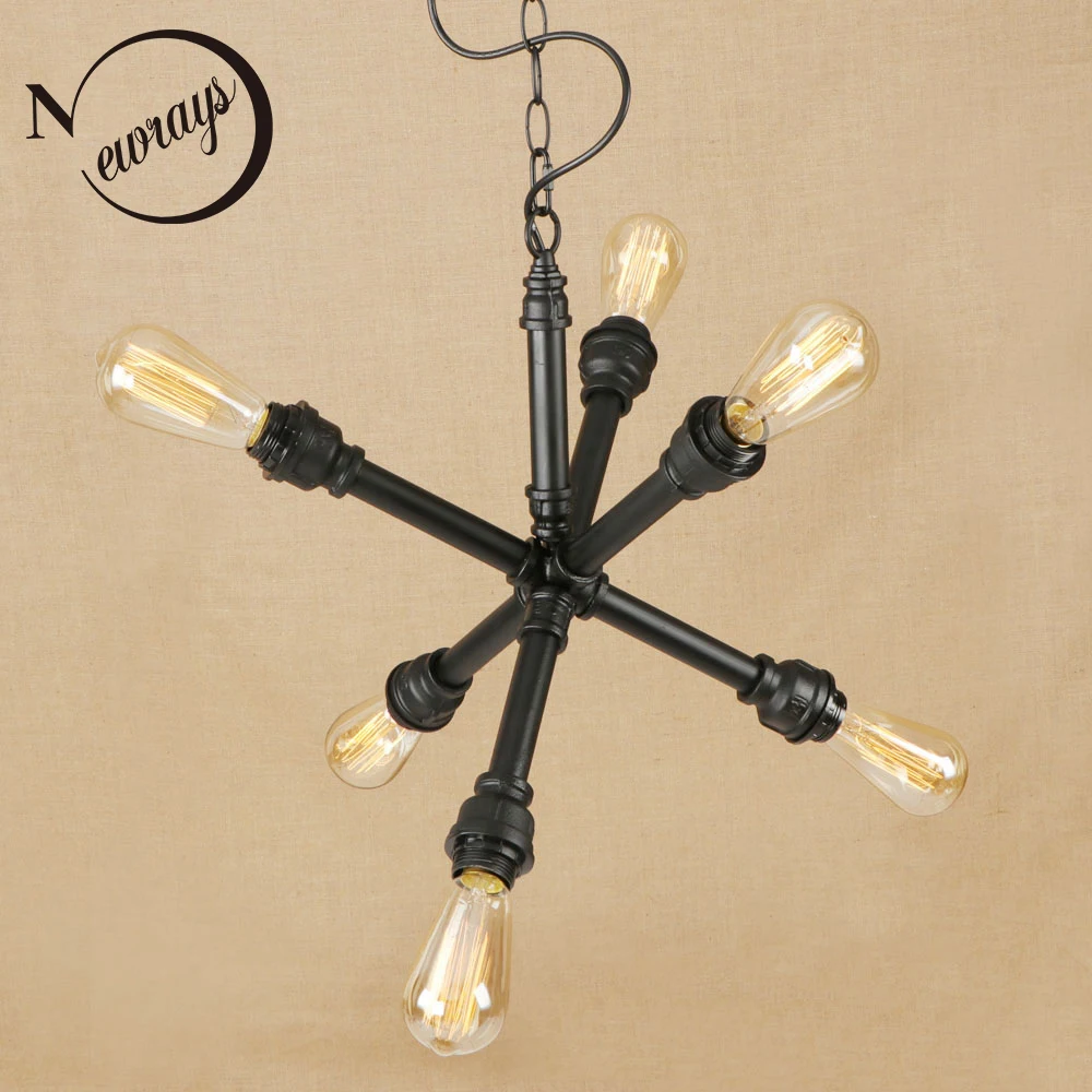 Винтажный подвесной светильник в стиле арт деко с железной росписью