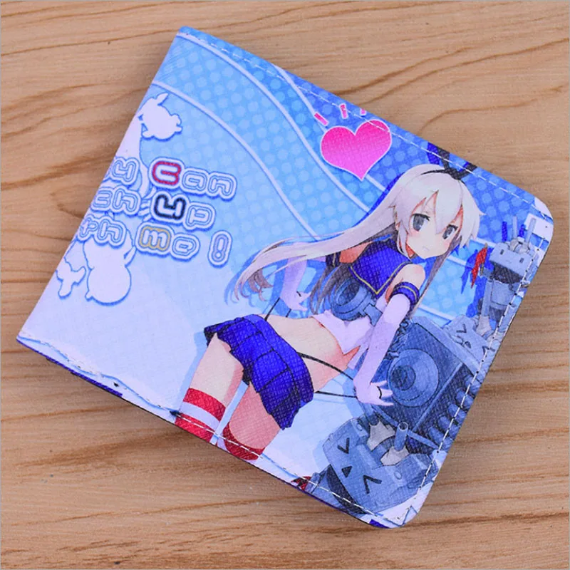 Kantai Collection Черный Дворецкий аниме короткий кошелек Себастиан микаелис и Ciel Phantomhive двойные зажим для денег - Цвет: Kantai Collection