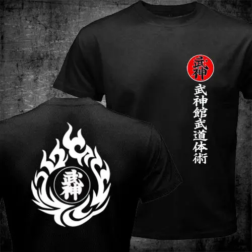 OKOUFEN Japan Bujinkan Budo Taijutsu Ninjutsu Shidoshi T shirt men two sides Casual tee USA size S-3XL | Мужская одежда