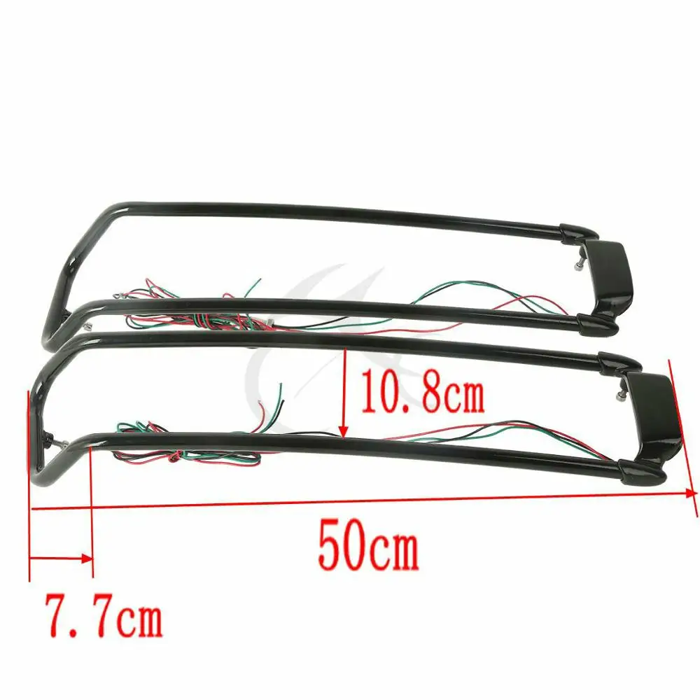 TCMT хромированная черная сумка с крышкой верхняя направляющая для Harley Touring Road King