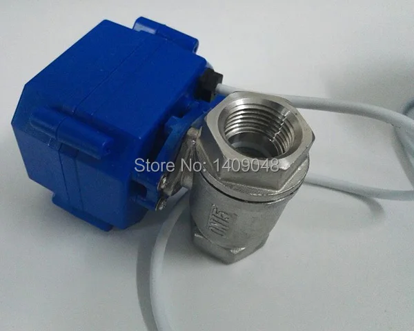 1 дюйм BSP DN25 24V из нержавеющей стали Маленький моторизованный шаровой клапан