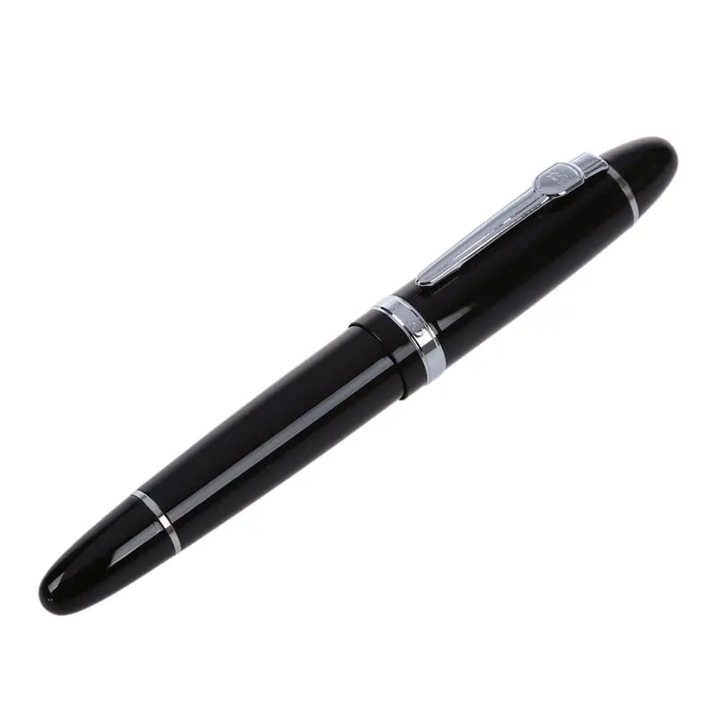 Black Jinhao 159 черный и серебристый М перо авторучка толстая для подарков украшения США - Цвет: Black