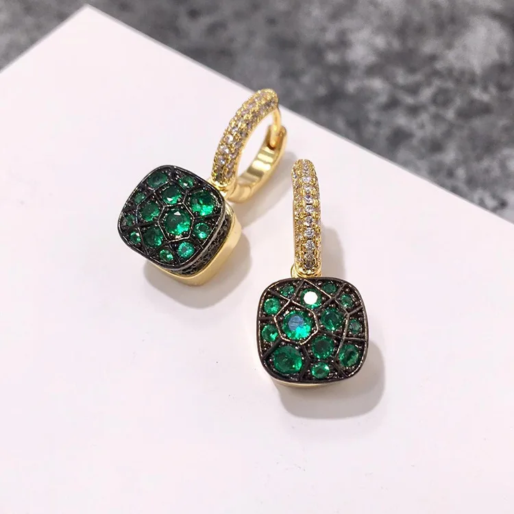 7 Colors Crystal Hive Honeycomb style Earrings Black Red Yellow Gold Color Drop Earring For Women Gift Fashion Jewelry(DJ1225) | Украшения
