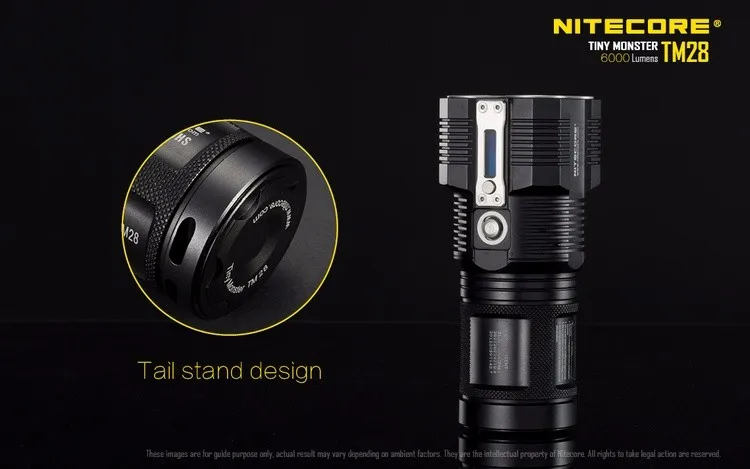 NITECORE TM28 6000LMs 4x CREE XHP35 HI светодиодный Перезаряжаемые высокое светильник вспышки светильник Охота Открытый Поиск