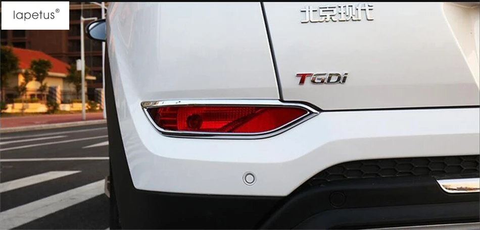 Lapetus аксессуары для hyundai Tucson хромированный задний багажник Противотуманные фары рамка литьевая крышка комплект отделка 2 шт