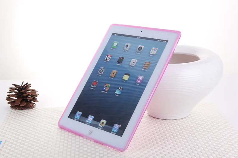 Силиконовый мягкий чехол-накладка из ТПУ на заднюю панель для Apple iPad 2/3/4 ультра тонкий прозрачный чехол полупрозрачный кожаный защитый чехол для iPad 234 9,"+ стилус
