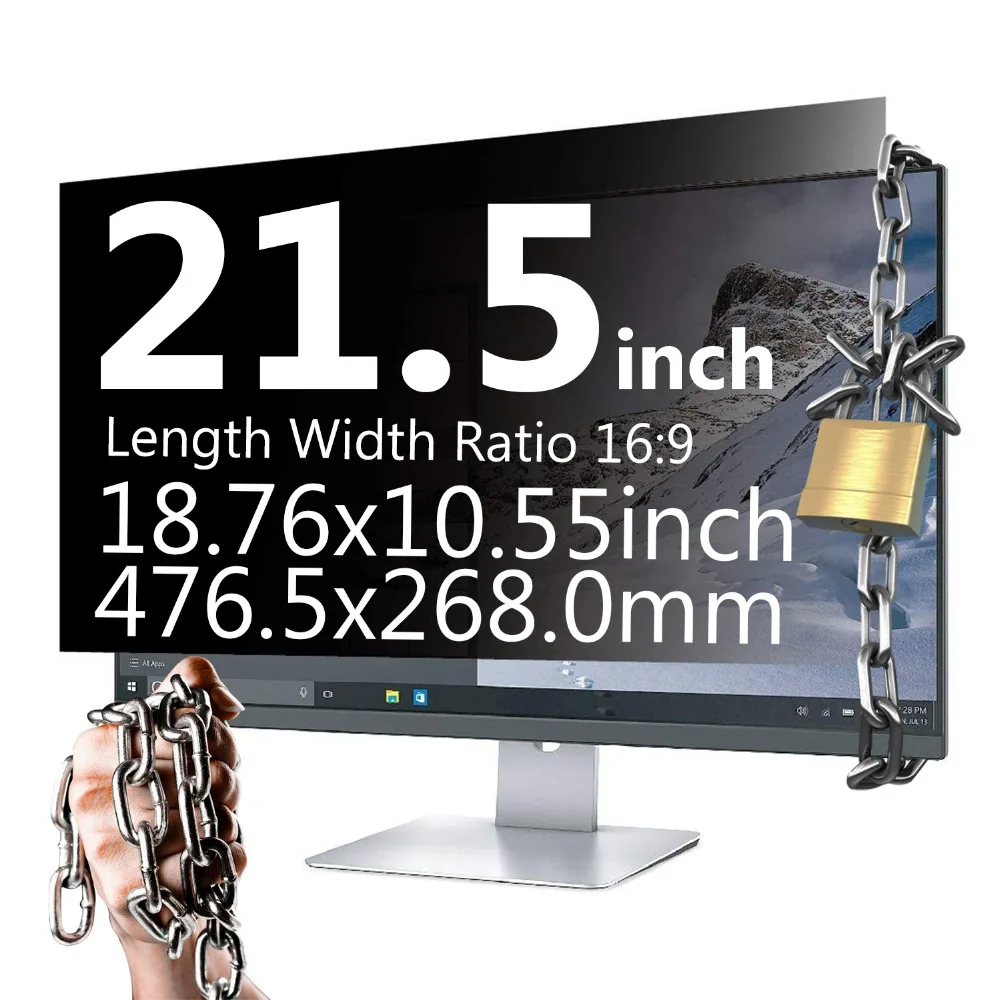 YOSON Экран конфиденциальности фильтры 21 5 дюймов 16:9 протектор 18.76x10.55in/476 5x268 мм с