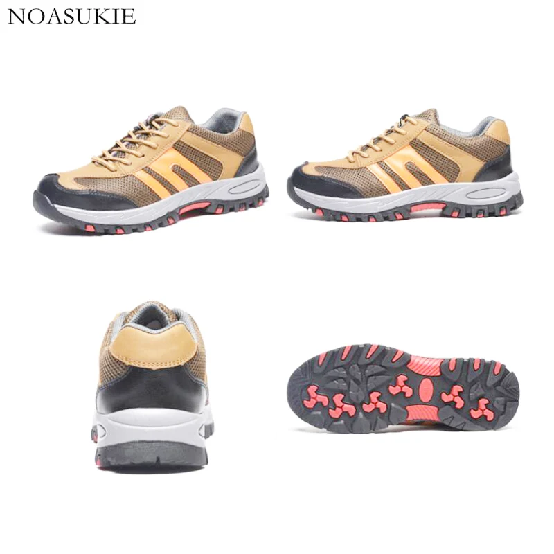 Лето Для мужчин дышащие безопасная обувь теннис модные кроссовки Рабочая анти