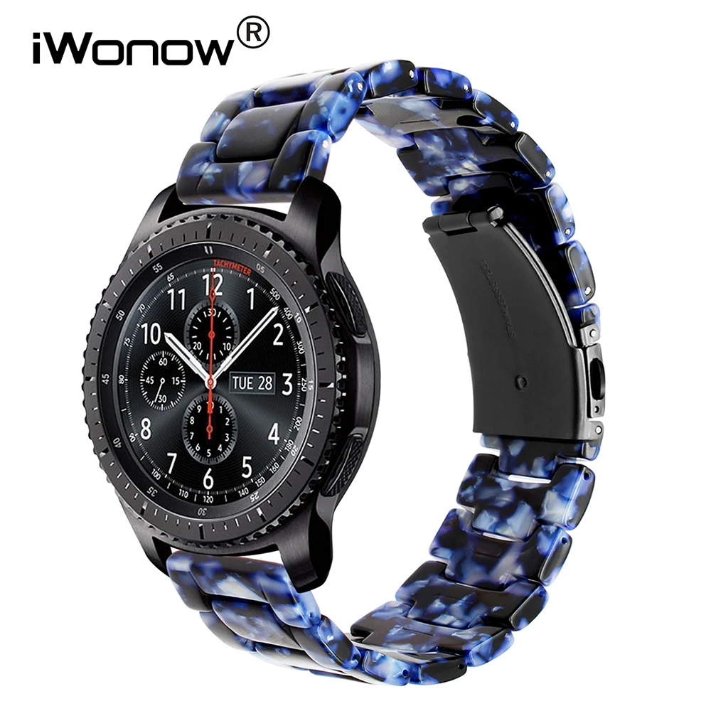 Быстросъемный полимерный ремешок для часов Samsung Gear S3 Classic Frontier SM R760/R770 с пряжкой из
