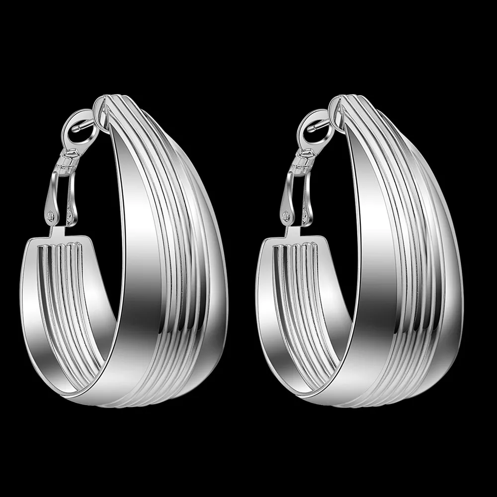 bling elegant high quality free shipping Silver Earrings for women fashion jewelry earrings /RYTBXUJO RUSPTQZR | Украшения и