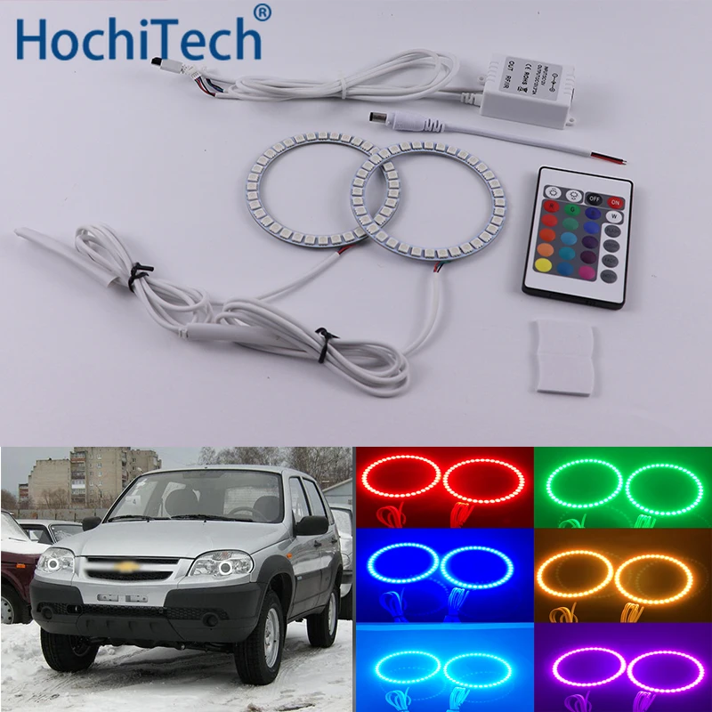 Для Smart Fortwo 2009 2010 2011 2012 2013 Многоцветный комплект светодиодов глаза ангела RGB гало
