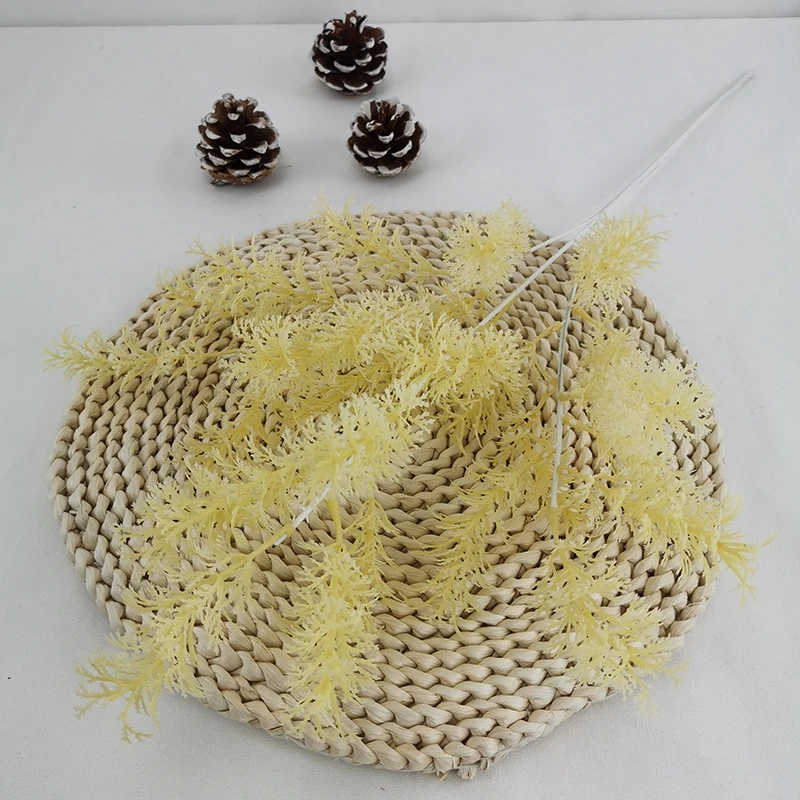 Бежевый 60cm Artificial Flower Simulation Small Foggy Plants Artificial Flowers Wedding Home Decoration Fake Flower Party Baby Shower - Цвет: Бежевый