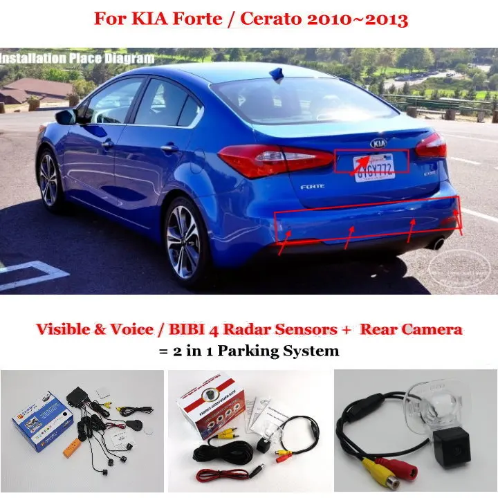 For KIA Forte/Cerato 2010~2013 Auto Alarm Parking System Reverse Rearview Camera Car Sensors Sensor | Автомобили и мотоциклы
