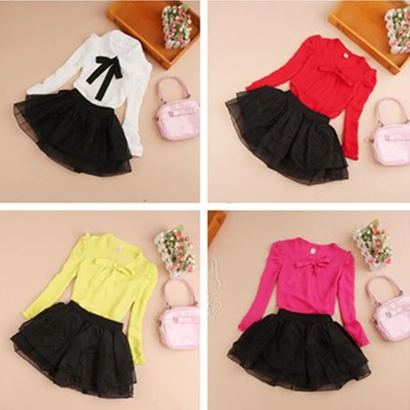 Коллекция 2019 года Осенние блузки для девочек Одежда детей Детская одежда