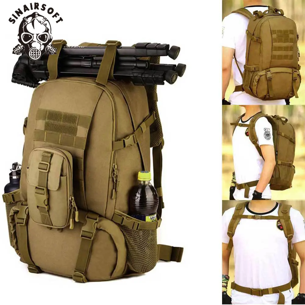 Водонепроницаемый нейлоновый военный тактический рюкзак SINAIRSOFT 40 л мужской