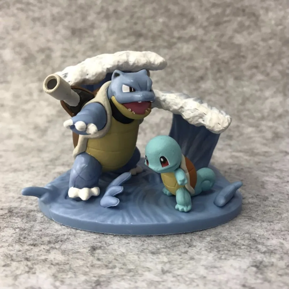 Аниме Пикачу Бульбазавр Blastoise Charizard три семьи ПВХ фигурку Коллекционная модель
