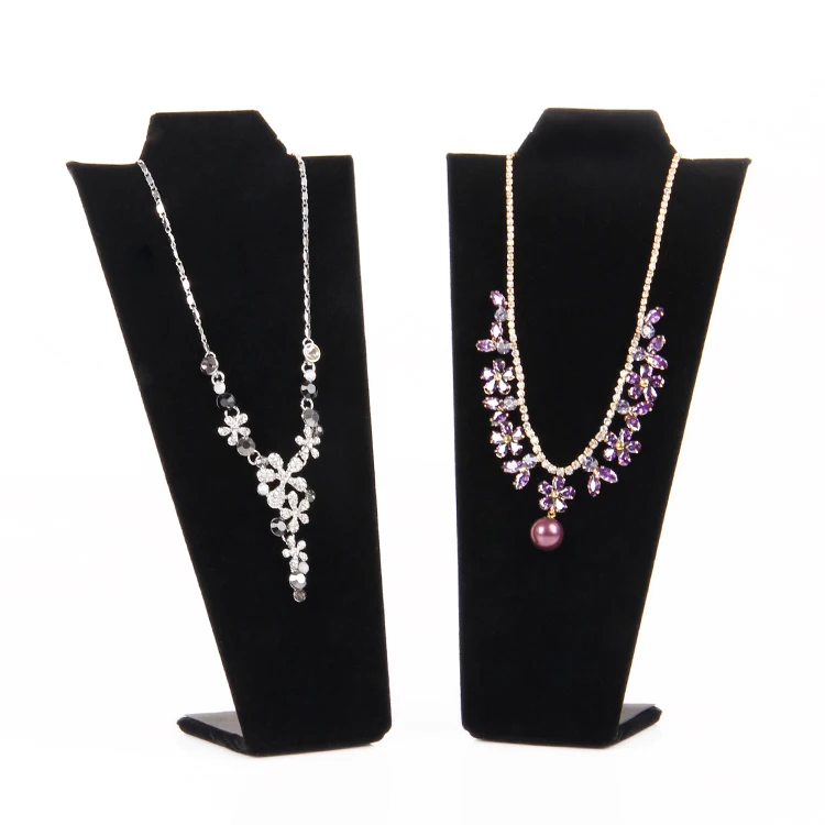 TONVIC 4 шт. черный бархат модные ювелирные изделия дисплей для ожерелья держатель