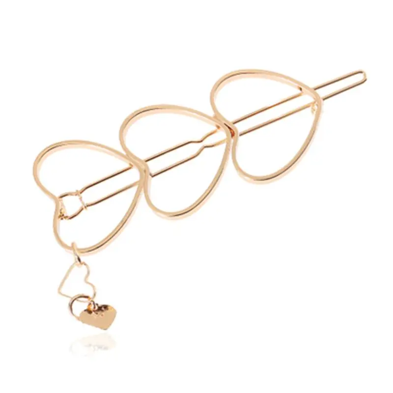 Заколка для волос Сердце Звезда Кулон Висячие заколки Женский Детский головной