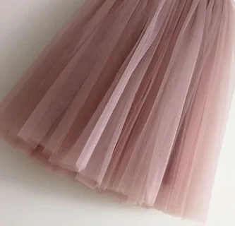Mauve 7 слоев 65 см Макси Длинная Тюлевая юбка элегантная высокая эластичность плиссированные женские Юбки миди винтажная юбка в складку в стиле Лолиты mujer Saias Jupe - Цвет: Mauve