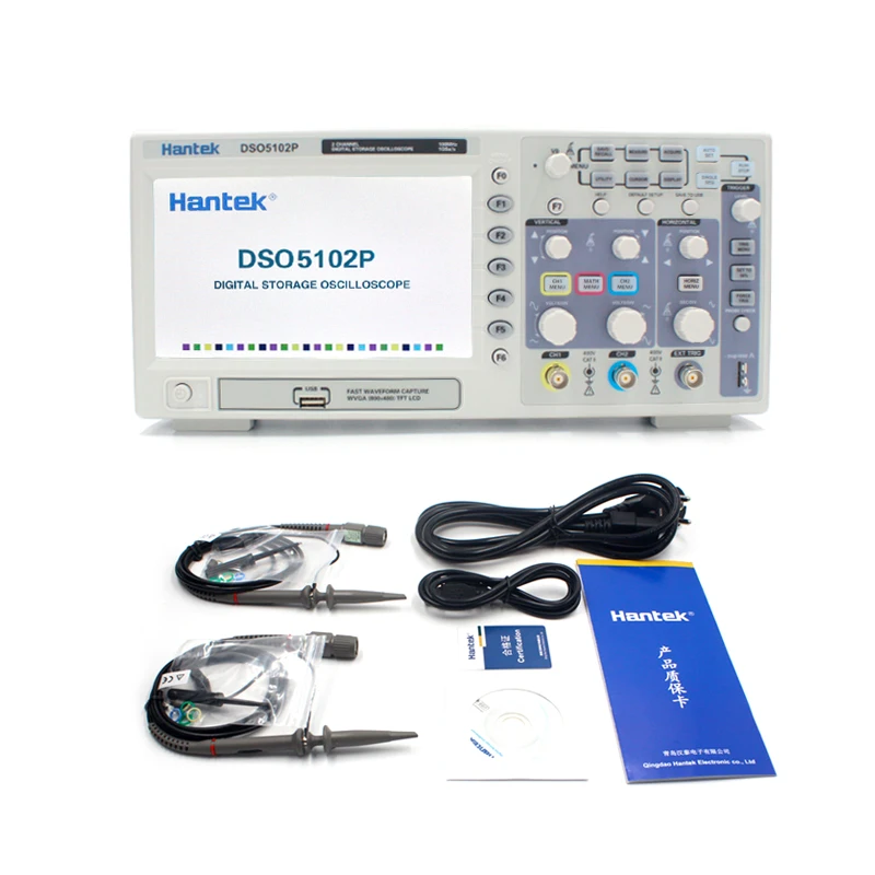 Hantek DSO5102P Цифровой осциллограф 100 МГц 2 канала 1GSa/s частота дискретизации в реальном времени USB хост и подключение устройств