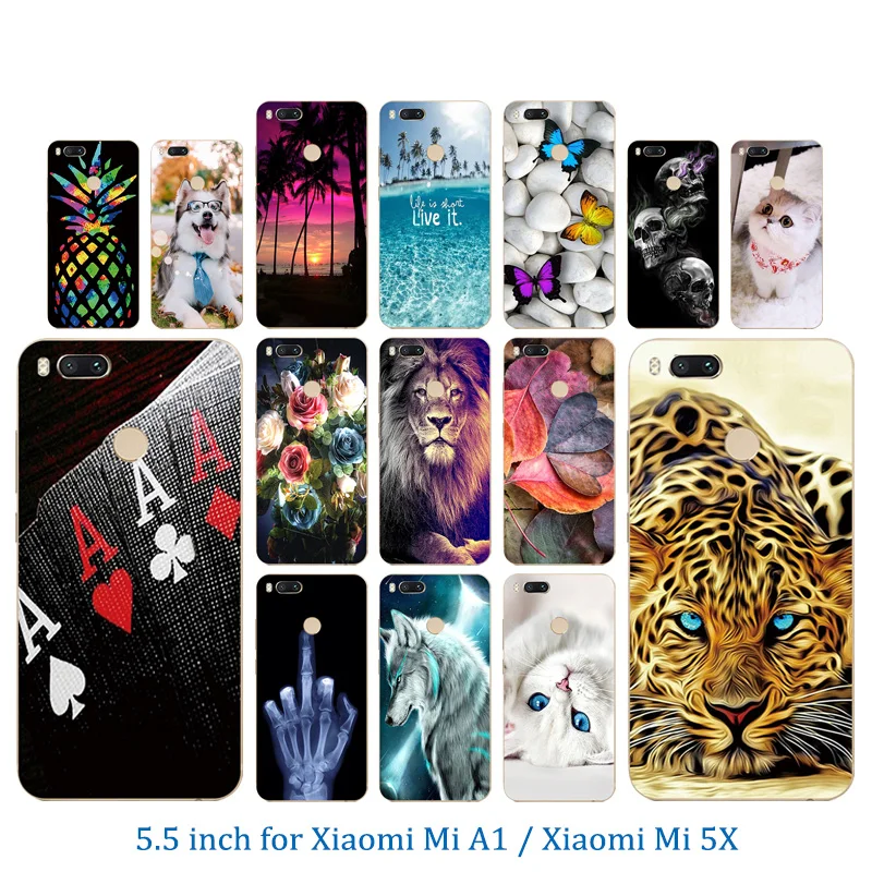 For Xiaomi Mi A1 Case Ultra Thin Silicone for 5x Marb Pattern Cover Luxury TPU Coque Original |