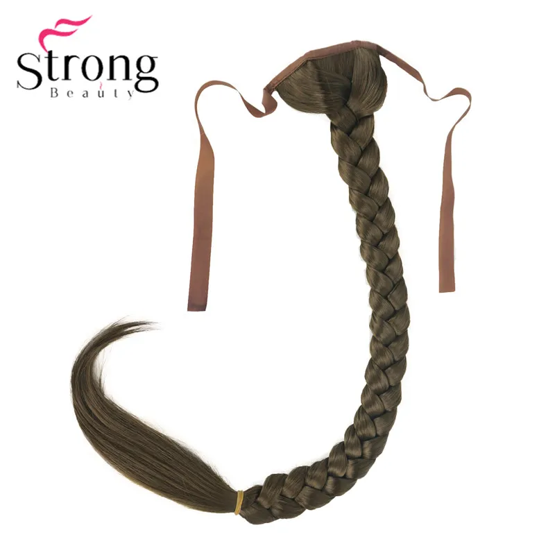 StrongBeauty, блонд, длинный рыбий хвост, коса, конский хвост, наращивание, синтетический зажим, шиньон, цвет на выбор