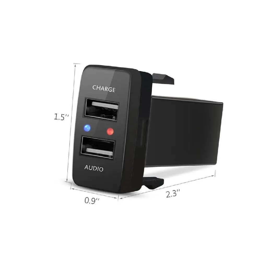 Partol DC12V 2 1 + 2.1A быстрый автомобиль USB разъем Зарядное устройство для Автомобильное
