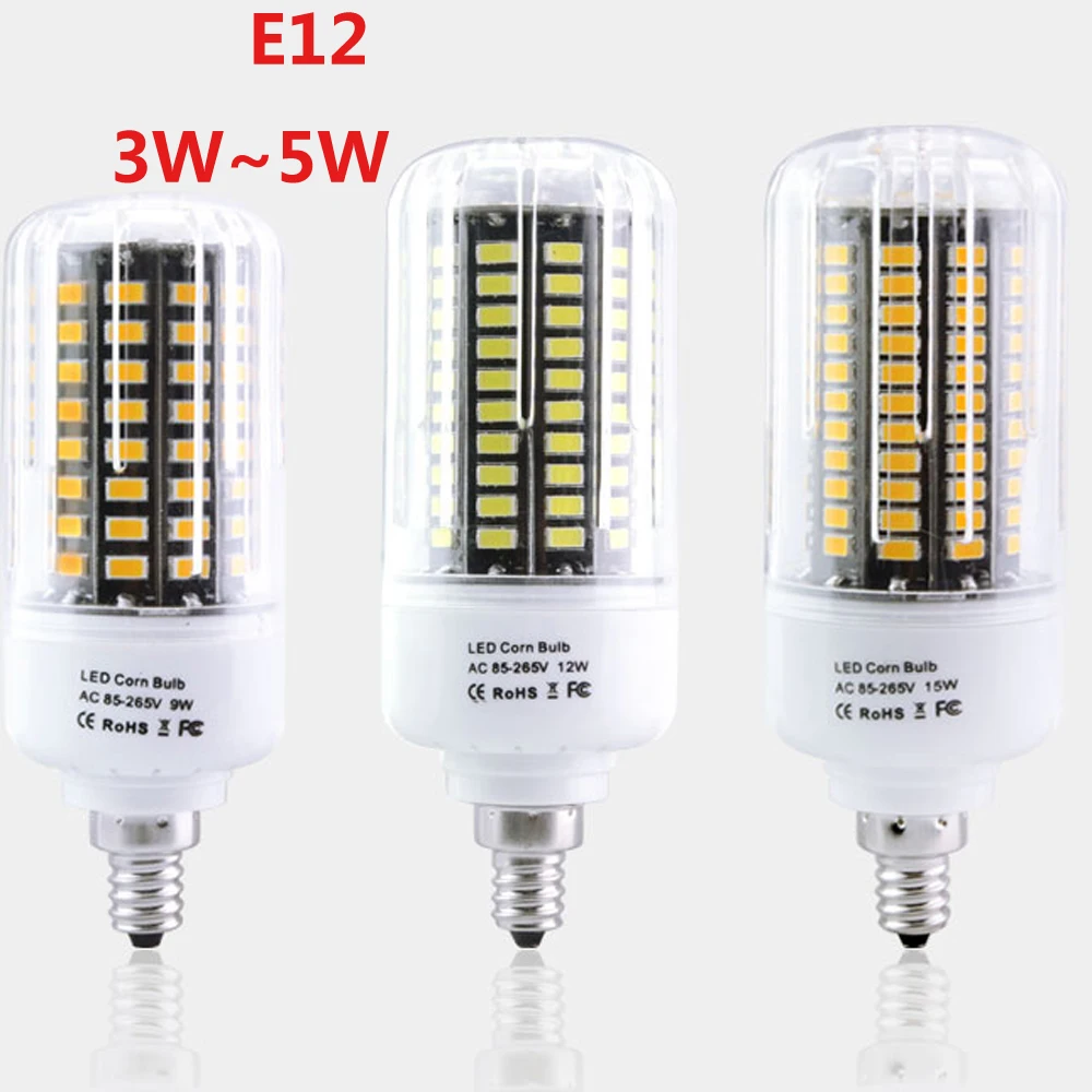 Светодиодная лампа кукуруза Lamparas SMD5730 E12 230 В 220 127 в 100 для всех стран черная