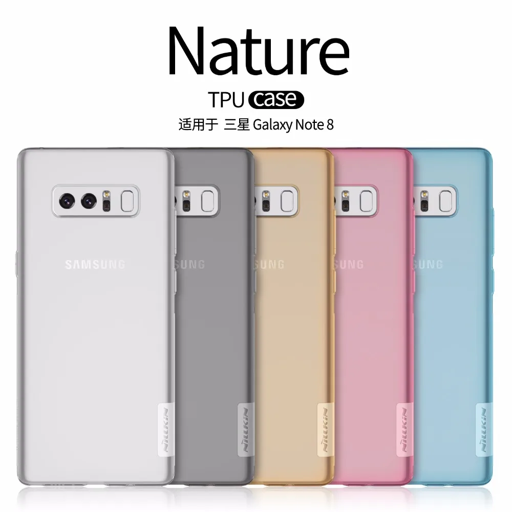 Чехол для Samsung Galaxy Note 8 чехол Note8 Nillkin Nature TPU мягкий прозрачный Сзади Cove |