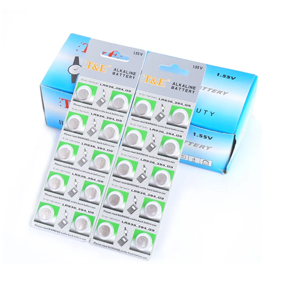 10 упак. Anmas Power AG9 LR936 кнопочные аккумуляторы 394A 394 SR936SW LR45 SR45 SR93 Щелочная монетная