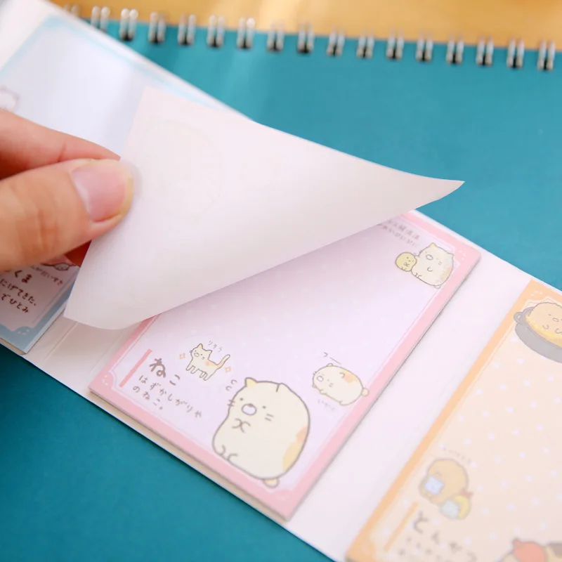 Милый каваи Новинка животных memo pad Клей Примечание мультфильм Sticky бумага для