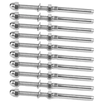 50 pcs stainless steel handrail railing cable tensioner threaded stud end fitting for 18 inch cable wire 50 pack