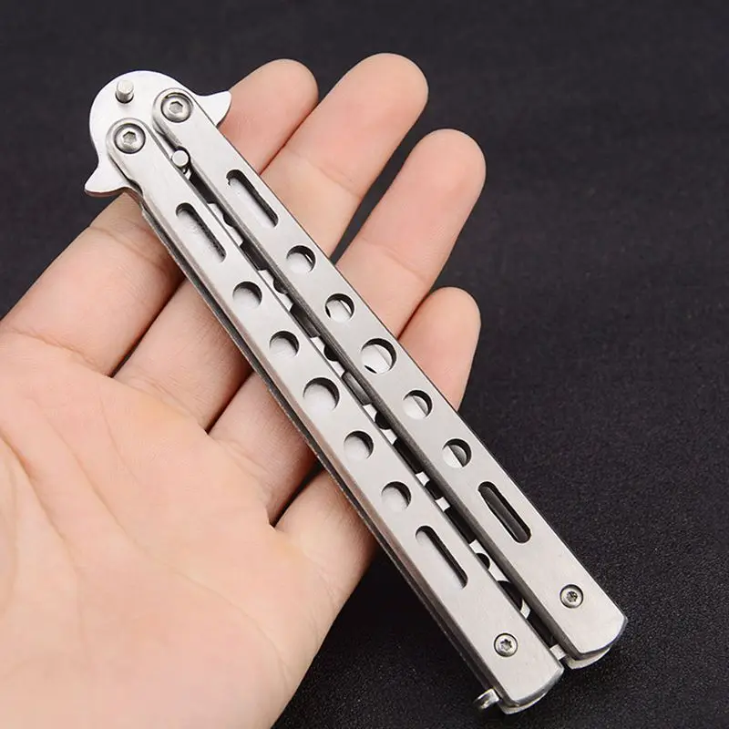 Бабочка Ножи средство обучения Нержавеющая сталь бабочка тренер Balisong складной