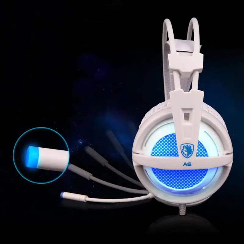SADES A6 USB 7,1 стерео проводные Игровые наушники, игровая гарнитура с микрофоном, голосовое управление для ноутбука, компьютера, геймера